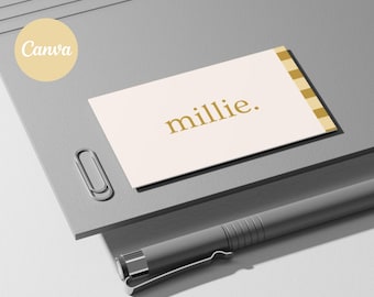 Business Card Template, Modern Canva Design (Digital Download)