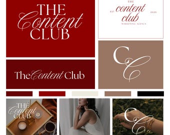 Kit di branding per agenzie e marketing di lusso / Modelli di logo Canva, tavolozza di colori (download digitale)