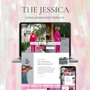 Jessica Canvas landningssida för coacher (digital nedladdning)