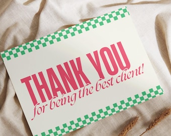 Modello modificabile per biglietti di ringraziamento per i clienti, biglietti da inserimento Canva (download digitale)