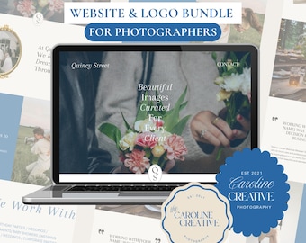 Kit per marchi fotografici / Modelli eleganti di logo e siti web (Canva)