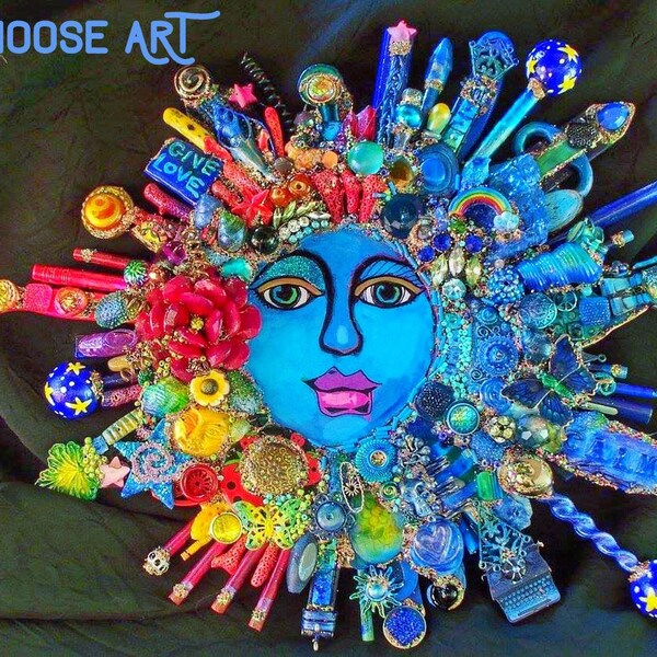 SALE The Fantastic Bead Mosaics© Sun Series. PEACE Planet II