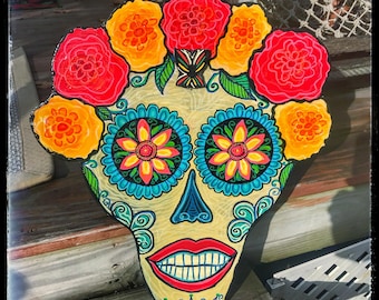 Handpainted Wall Art  La Calavera Catrina #1