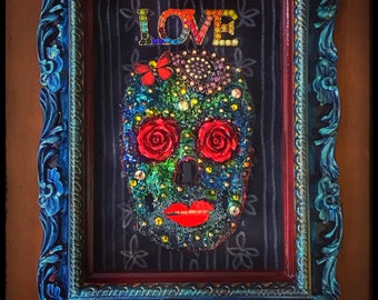 Mixed Media Mosaic by BlueMoose ART LOVE is all we have