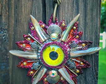 Sunburst Eye Pendant by BlueMoose ART