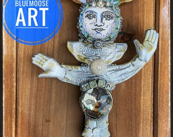 Moon Goddess Paintbrush Doll by BlueMoose Art