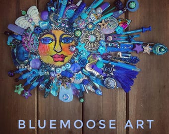 The Fantastic Bead Mosaics Sun Series Solar Flares by BlueMoose Art