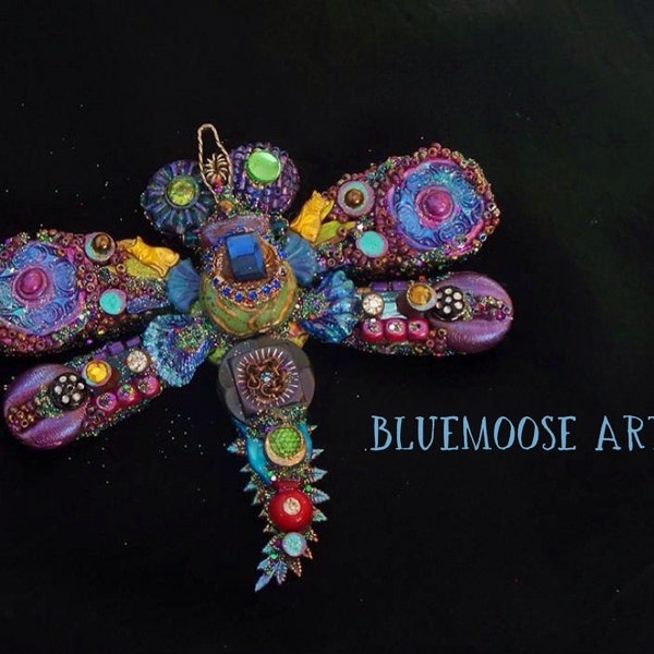 RESERVED The Fantastic Bead Mosaics Mini-series Dragonfly Magic