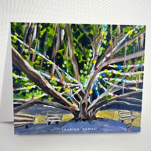 25 pack of Banyan Tree, Special Edition Holiday notecards, 25 Pack holiday notecards with envelopes image 1