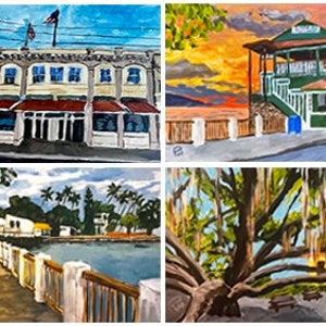 Lahaina, Special Edition notecards, 4 Pack Blank interior notecards with envelopes