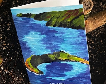Molokini Crater notecards 3 Pack Blank interior notecards with envelopes