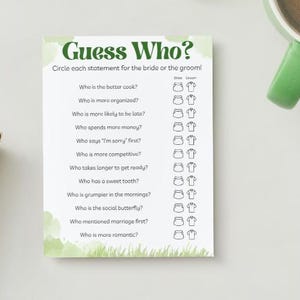 Golf Themed Bridal Shower Games Template