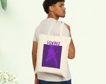 GEPERSONALISEERDE Beyonce Cowboy Carter Album Tote Bag in PAARS Western Chic Modeaccessoire voor Beyhive Limited Edition Stijlvolle Carry-All