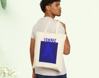 GEPERSONALISEERDE Beyonce Cowboy Carter Album Tote Bag in BLAUW Western Chic Modeaccessoire voor Beyhive Limited Edition Stijlvolle Carry-All