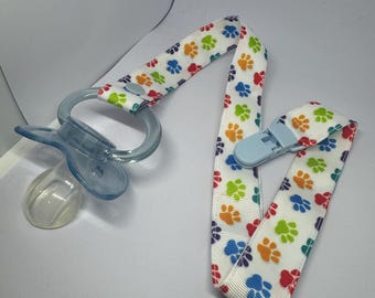 ABDL bunter Pfotenabdruck Schnullerclip