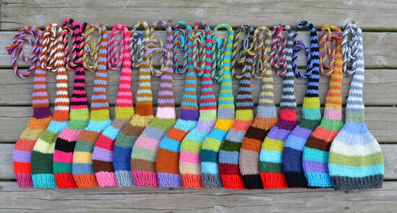Newborn Baby Knit Hat PHoTO PRoP Long Tail Stripe Stocking Cap | Etsy
