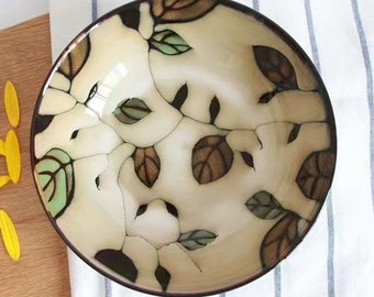Bol à soupe de feuilles de vigne de style campagnard japonais vaisselle symbole porte-bonheur