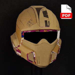 Futuristic Tactical Helmet CARDBOARD TEMPLATES (DIY)