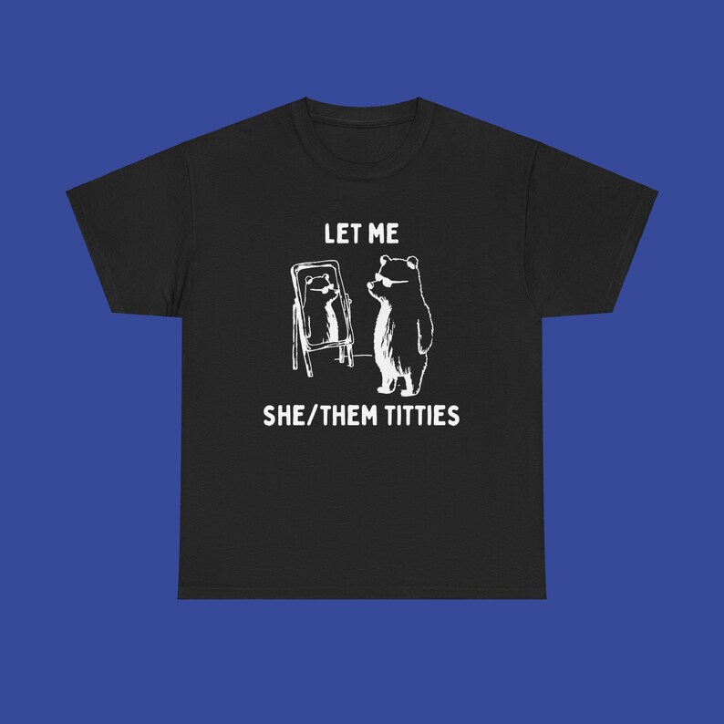 USA let me she/them unisex tshirt image 8