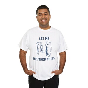 USA let me she/them unisex tshirt image 10