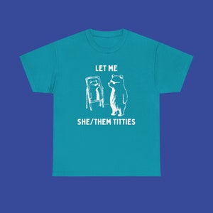 USA let me she/them unisex tshirt image 7