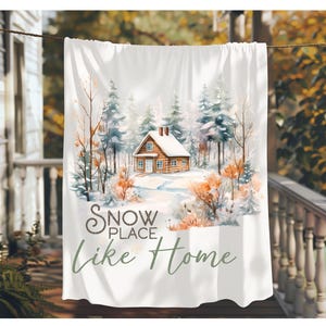 Winter Snow Cozy Warm Christmas Gift, Winter Blanket Throw, Soft Winter Blanket, Nature inspired holiday blanket, nature winter blanket