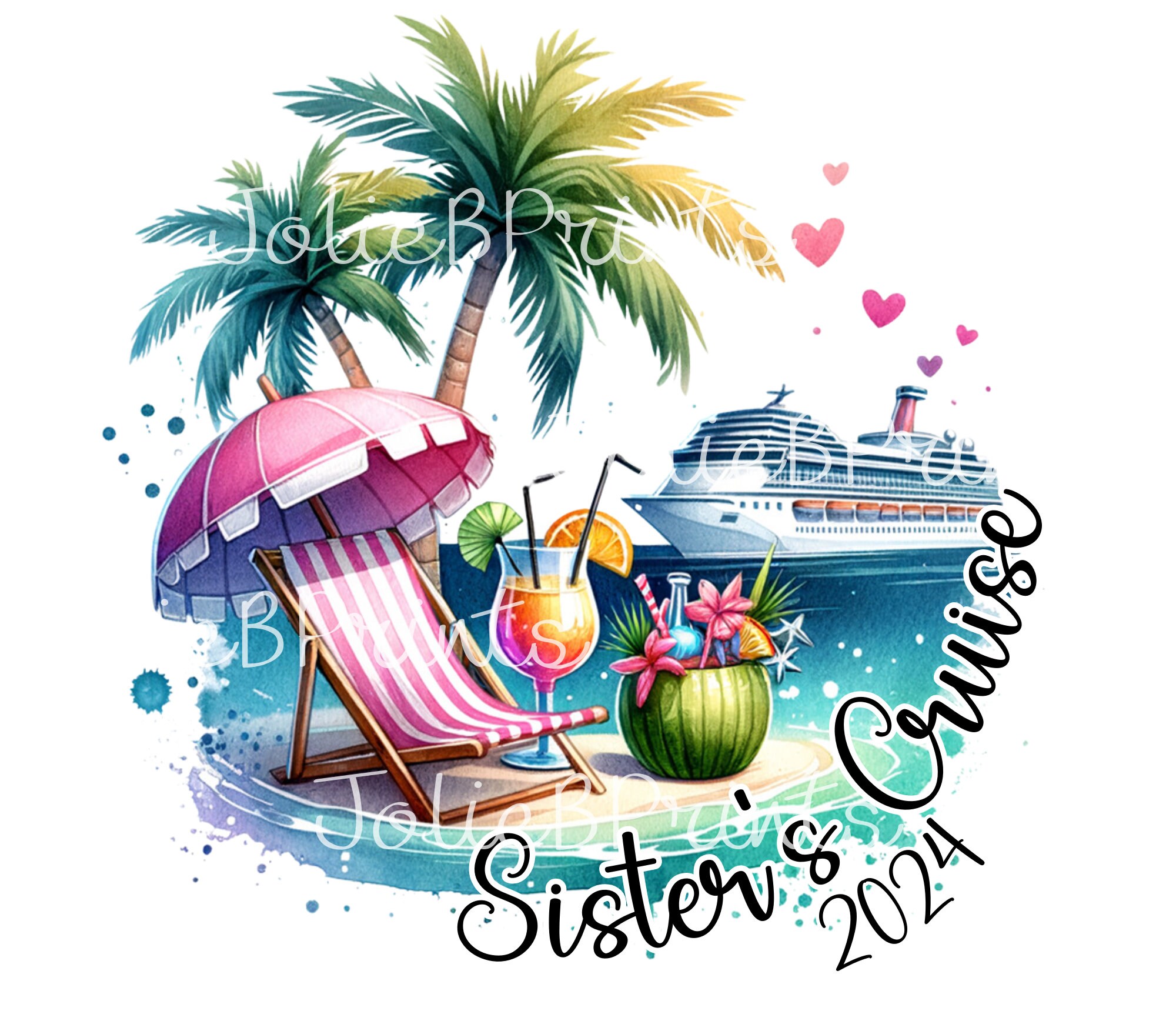 Sister&rsquo;s Cruise 2024 PNG, Sister Cruise Tumbler Png, Sister Cruise T