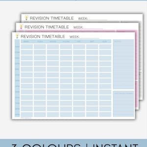 REVISION TIMETABLE | Study Planner