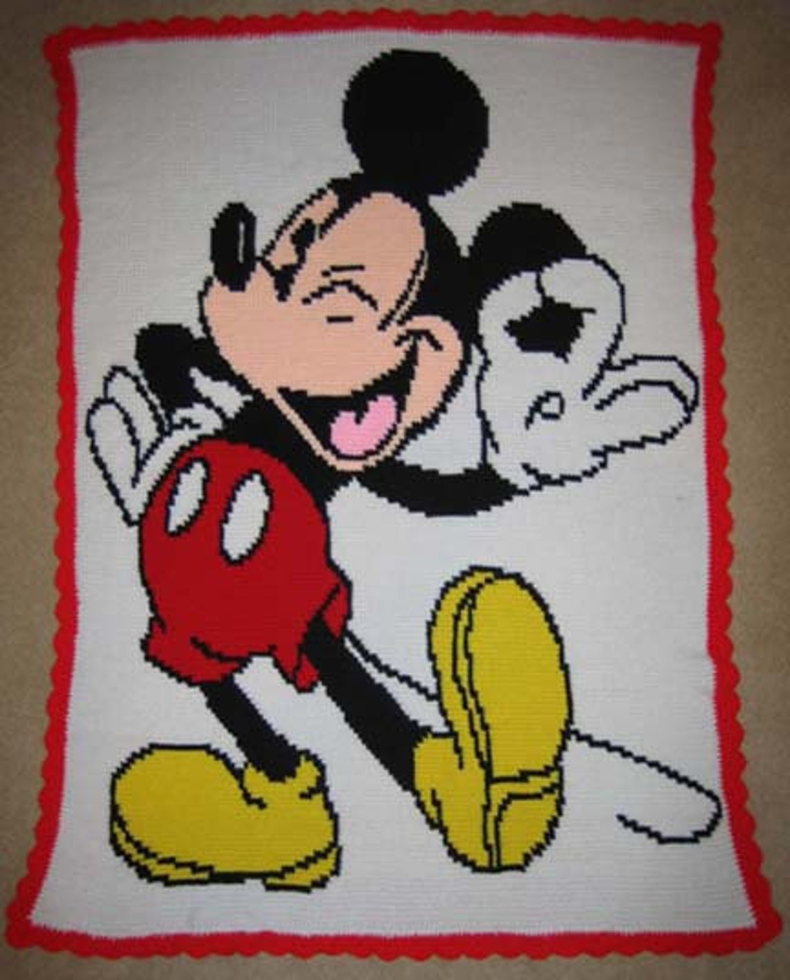 Mickey a Ok Hand Made Crocheted Afghan BRAND NEW - Etsy