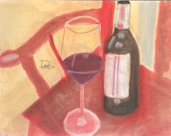 After a Wine Party (soft pastel)