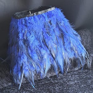 Natural feather lampshade