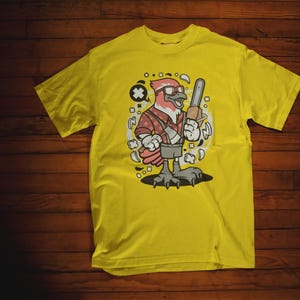 Camiseta de leñador con dibujo de pájaro, divertida camiseta de animal, camiseta de leñador peculiar, regalo para amantes de los pájaros, camiseta de aventura al aire libre, camiseta gráfica