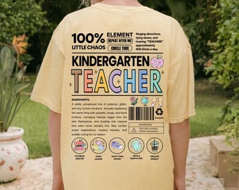 Comfort Colors Kindergarten Teacher Shirt, Cute Back To School Tee, New Teacher Gift, Preschool Team Tee, Teacher Appreciation Sweatshirt