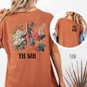 Yahweh YHWH Shirt, Floral Lungs Christian Tee, Jesus Shirt, Breathe Faith Shirt, Bible Verse Tee, Religious Gift, Back Front Print