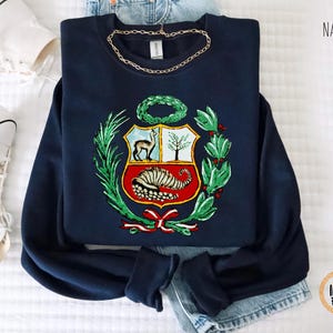 Traditional Escudo Peruano T-Shirt, Peruvian Coat of Arms Shirt, Unisex & Kids Sizes, Peru Crest Tee, Peruano Apparel, Peru Gift, Peru Pride