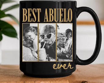 Best Abuelo Ever Photo Mug, Personalized Abuelo Gift, From Grandkids, Custom Spanish Grandpa Mug Gift, From Grandchildren, Abuelo Mug