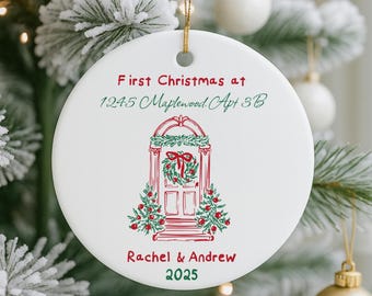Personalized New Apartment Ornament, First Christmas Home Gift 2025, Custom New Address Keepsake, Our First Home Christmas Decoration
