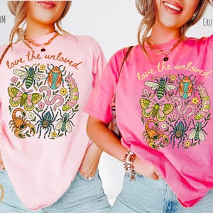 Love The Unloved Shirt, Cute Weird Animal Shirt, Bug Lover Gift, Vintage Entomology Tee, Biology Teacher Gift, Insect Lover Tee image 3
