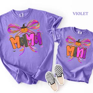 Magliette di Halloween abbinate per mamma e mini, vestito spettrale per mamma e me, maglietta con zucca fantasma per mamma e figlia, maglietta regalo autunnale per la famiglia