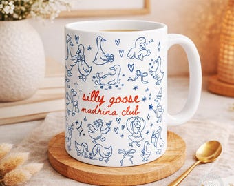 Silly Goose Madrina Mug, Funny Godmother Gift, Spanish Godparent Coffee Mug, Baptism Proposal Gift, New Madrina Gift Idea, Madrina Mugs