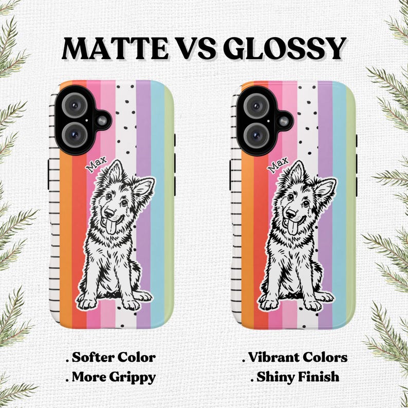 Custom Pet Phone Case, Pet Portrait from Photo, Personalized Striped Phone Case, Dog Cat Phone Case Gift for Pet Lover, iPhone 17 Cover image 13