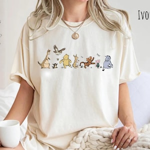 Comfort Colors® Retro Winnie The Pooh And Friends Shirt, Disney Pooh Shirt, Pooh Bear Shirt, Disney Family Shirt, Winnie The Pooh Shirt