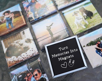 Custom Photo Magnets, Personalized Gift 2x2", Pet Photo Magnet, Couples, Baby,  Family Custom Fridge Magnets, Birthday Gift, Memory Keepsake