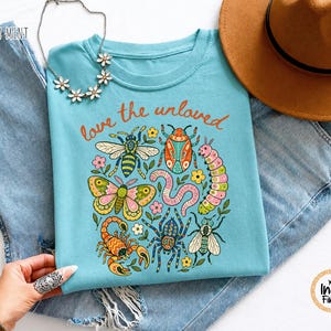 Love The Unloved Shirt, Cute Weird Animal Shirt, Bug Lover Gift, Vintage Entomology Tee, Biology Teacher Gift, Insect Lover Tee image 5