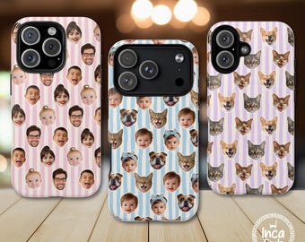 Custom Baby Face Photo Phone Magsafe Phone Case, Funny Baby Pet Dog Cat for iPhone 17  16, 15 Galaxy S25 S24, Collage Gift For Mom Dad