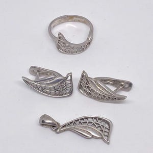 Set of vintage 925 sterling silver jewelry. Jewelry from Ukraine