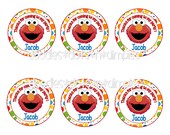 Items similar to Personalized Printable Elmo Treat Bag Tags on Etsy