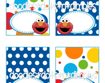 Elmo name tags | Etsy