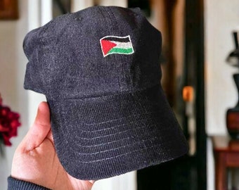 Palästinensische solidarische Hut Cord Palästina Cap Palästina bestickte palästinensische Flagge palästinensischen Besitz