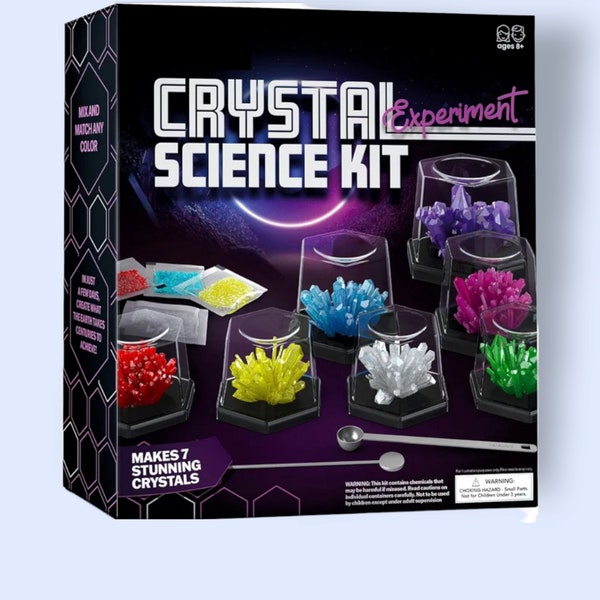 Crystal Growing Kit for Kids - STEM Science Experiments, Educational Arts & Crafts Set - Unique Easter Gift Idea for 8-14 Year Olds